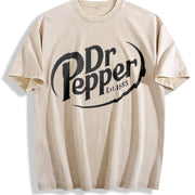 Dr Pepper Dr Pepper Lover Vintage Washed T-Shirt in Beige