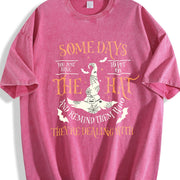 Witchcraft Spooky Witch Vintage Washed T-Shirt in Red