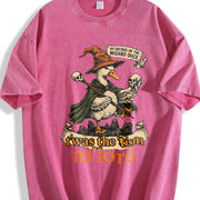 It Was the Tism My Lord Wizard Duck Vintage Washed T-Shirt in Red