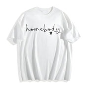 Homebody Cute Cotton T-Shirt in White