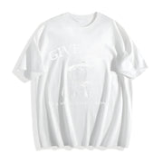 Give Me Your Social Capybara Cotton T-Shirt in White