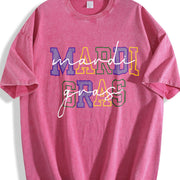 Mardi Gras Carnival New Orleans Vintage Washed T-Shirt in Red