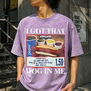 Got That Dog in Me Vintage Washed T-Shirt in Purple