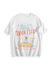 Belle's Book Club Retro Tale as Old as Time Cotton T-Shirt in White