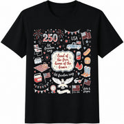 Land of the Free Home of the Brave Cotton T-Shirt in Black