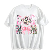 Dog Mama Dog Mom Cotton T-Shirt in White