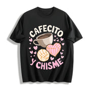 Latina Mexican Baked Concha Pastry Conchas Cotton T-Shirt in Black