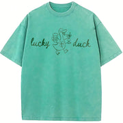 St Patricks Day Baby Vintage Washed T-Shirt in Blue