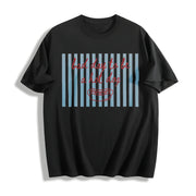 American Hot Dog July 4th Cotton T-Shirt in Black