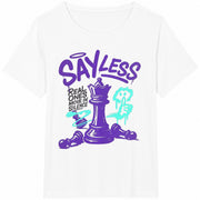 Man's Chess King Graffiti White Stretch for Boys Man Cotton T-Shirt in White