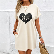 Elegant Dress- Stretch Cotton T-Shirt in White