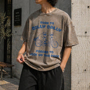 Born to Dilly Dally Vintage Washed T-Shirt in Brown
