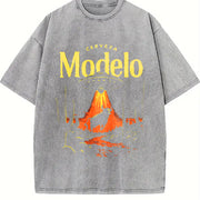 Cerveza Modelo Vintage Washed T-Shirt in Gray