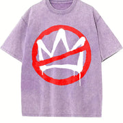 No Kings in America Protest Vintage Washed T-Shirt in Purple