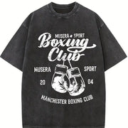 Manchester Boxing Club 2004 Vintage Washed T-Shirt in Black