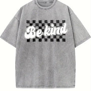 Cute Be Kind Teacher Kindness Vintage Washed T-Shirt in Gray