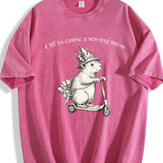 Off to My Sewing Room Quilter Vintage Washed T-Shirt in Red