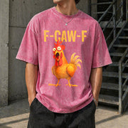 Chicken Vintage Washed T-Shirt in Red