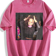 Frustrated Glam Doll at a Party Vintage Washed T-Shirt in Red