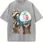 Three Raccoons Diet Dr Pepper vintage washed oversized T-shirt in Gray