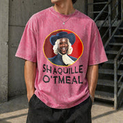 Shaquille O'tmeal Vintage Washed T-Shirt in Red