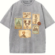 Thr0ne of Glass Tersen the Th!rteen Vintage Washed T-Shirt in Gray