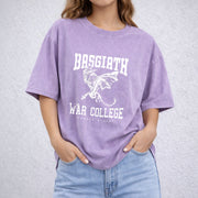 Basgiath War College vintage washed oversized T-shirt in Purple