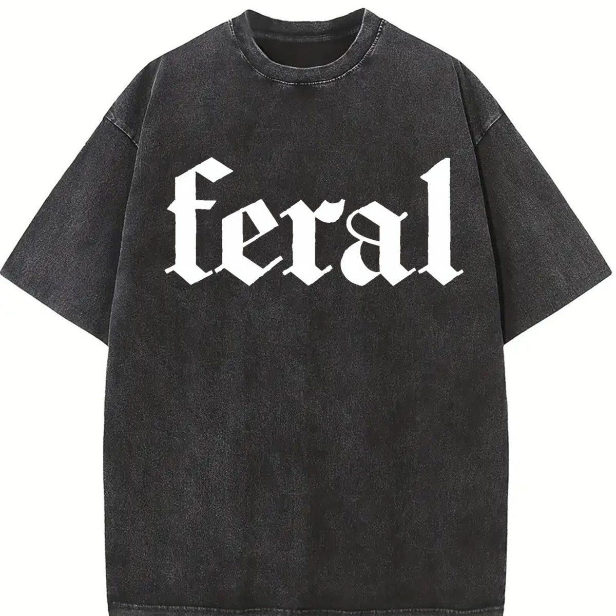 Feral Human for Feral Wife Vintage Washed T-Shirt in Black