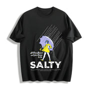 Premium Salty Sprinkle Cotton T-Shirt in Black