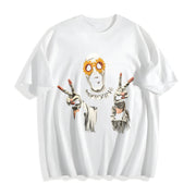 Retro Terrifier Art the Clown Cotton T-Shirt in White