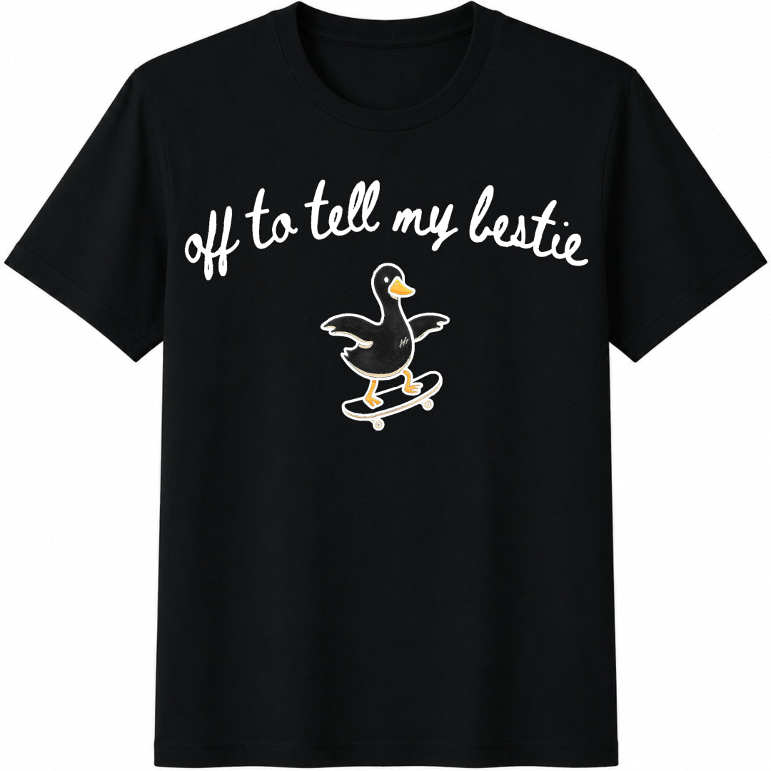 Best Friend Matching Cotton T-Shirt in Black