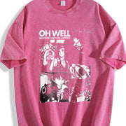 Cowboy Bebop Anime Vintage Washed T-Shirt in Red