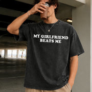 Humor Relationship T Vintage Washed T-Shirt in Black