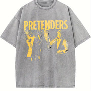Pretenders Band Batik Vintage Washed T-Shirt in Gray