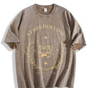 Stars Hollow Two- Sided Vintage Washed T-Shirt in Brown