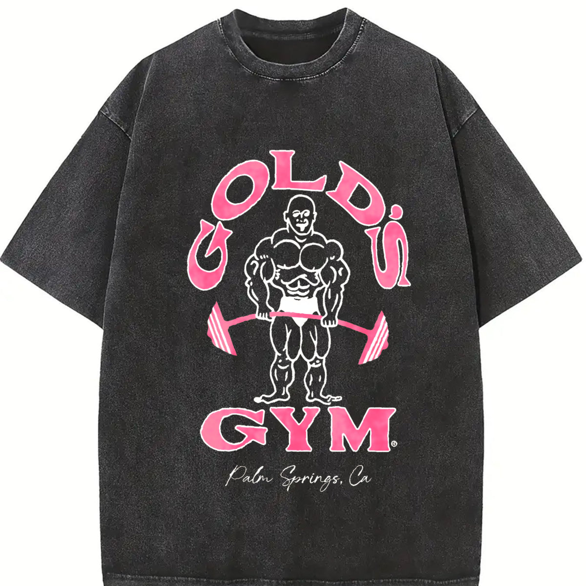 Gold's Gym Vintage Fitness vintage washed oversized T-shirt in Black