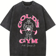 Gold's Gym Vintage Fitness vintage washed oversized T-shirt in Black