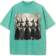 Girls Will Be Girls Witch Coven vintage washed oversized T-shirt in Blue
