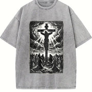 Retro Pure Vintage Washed T-Shirt in Gray