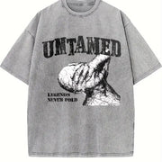 Untamed Legends Never Fold Vintage Washed T-Shirt in Gray