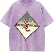 Adam Sandler 90s Comedy Collage vintage washed oversized T-shirt in Purple