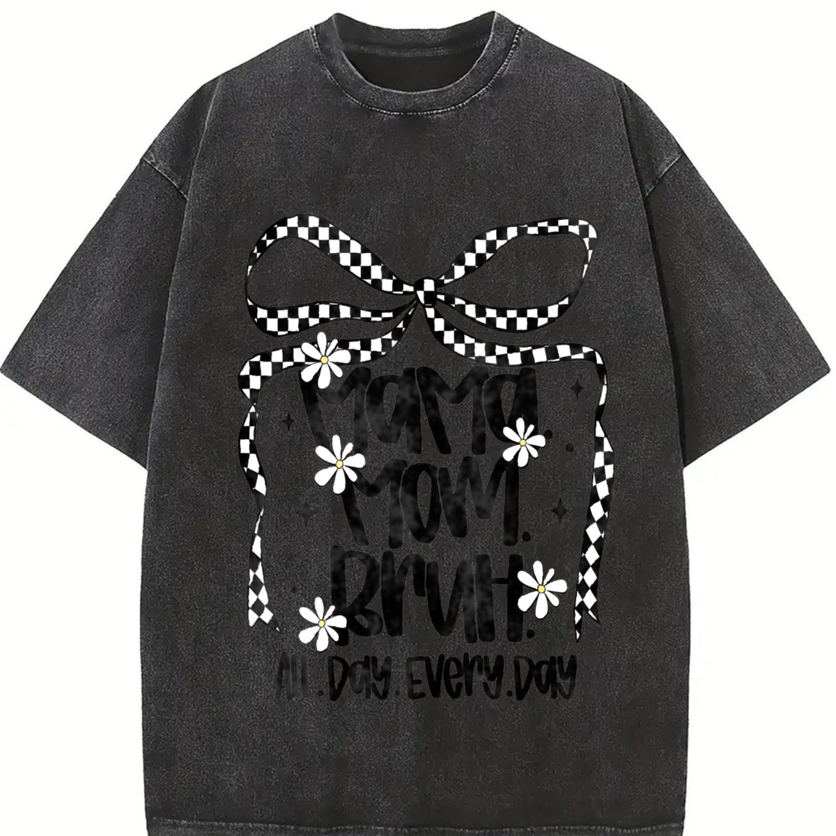 Mama Mommy Mom Mother’s Day Vintage Washed T-Shirt in Black