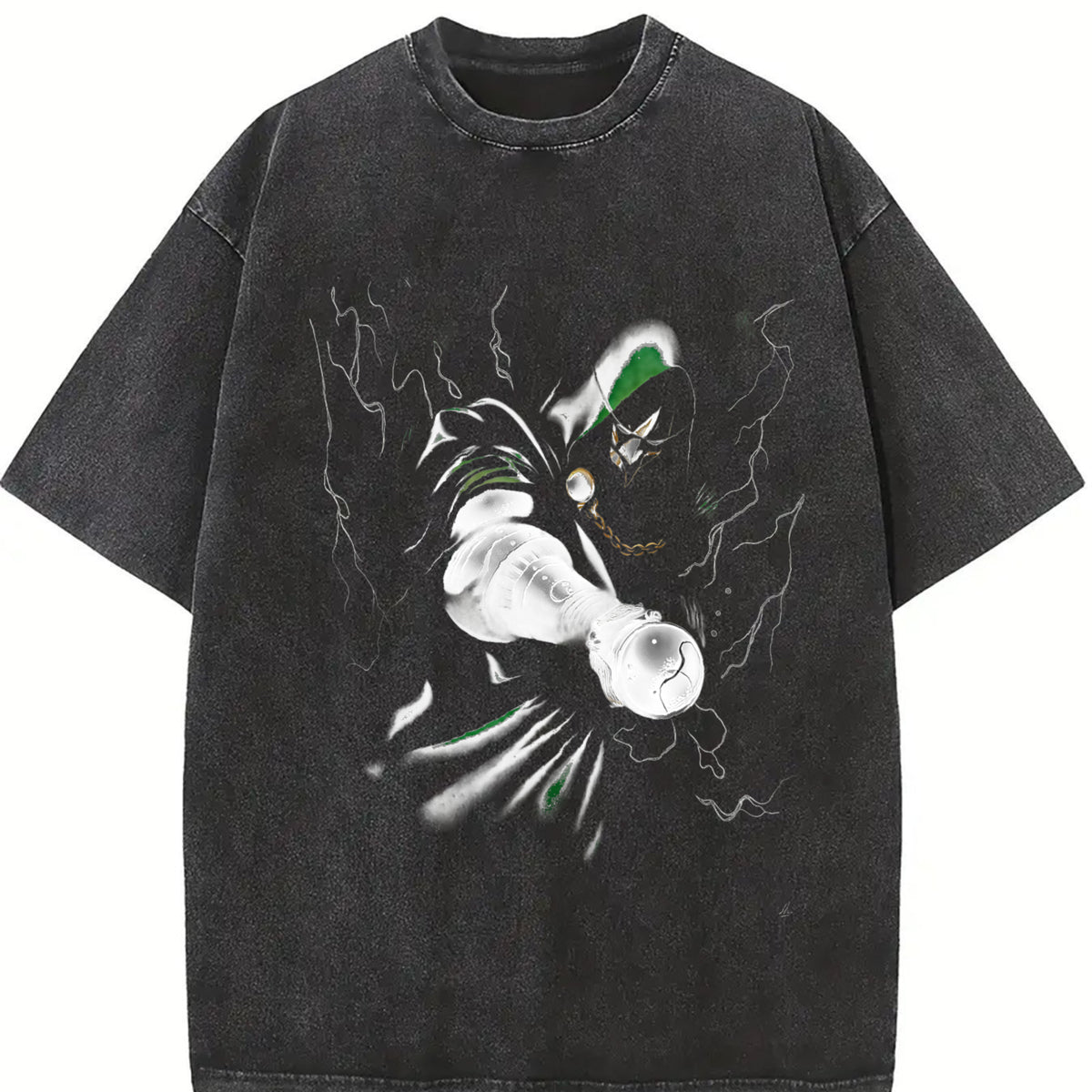 Superstyle Dr.Doom The Masked Tyrant Doctor Doom MCU vintage washed oversized T-shirt in Black