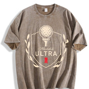 Michelob Ultra Golf Ball Wash Distressed Vintage Washed T-Shirt in Brown