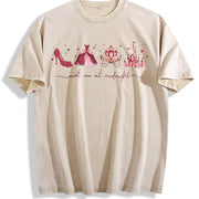 Fairytale Valentine Vintage Washed T-Shirt in Beige