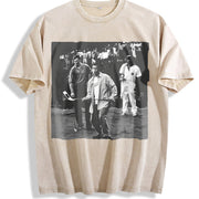 Adam Sandler Golf Scene Collage vintage washed oversized T-shirt in Beige
