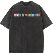 And All My Life You Have Been Faithful Vintage Washed T-Shirt in Black