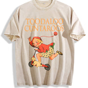 Toodaloo Cuntaroos Vintage Washed T-Shirt in Beige