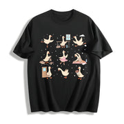 Silly Goose Ballet Cotton T-Shirt in Black