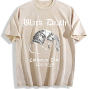 Stylish Premium WaxPrinted Retro Perfect for Wear2happy Vintage Washed T-Shirt in Beige